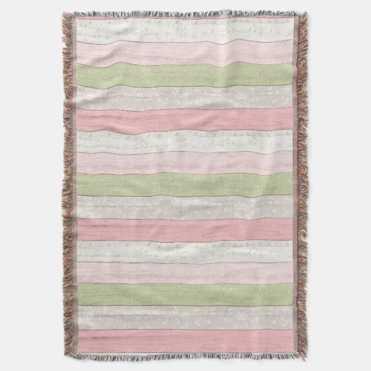 Rustikales Muster aus grün und rosa Blumenholz Decke (Vorderseite Vertikal)