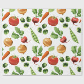 rustikales Muster für Gemüse Geschenkpapier (Flach)