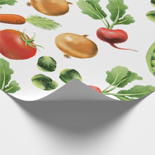 rustikales Muster für Gemüse Geschenkpapier (Ecke)