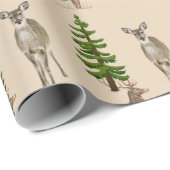 Rustikales Muster für Hirsche und Brände Geschenkpapier (Rolleneckpunkt)