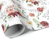 Rustikales Muster für Südflora und Baumwolle Geschenkpapier (Rolleneckpunkt)