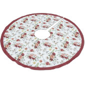 Rustikales Muster für Südflora und Baumwolle Polyester Weihnachtsbaumdecke (Schrägansicht)