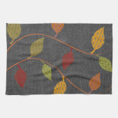 Rustikales Muster für tiefe Herbstlaube Geschirrtuch (Horizontal)