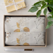 Rustikales Muster mit gepressten Blättern – Herbst Seidenpapier (Geschenk)