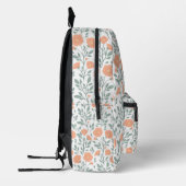 rustikales Muster mit rosa Blume Bedruckter Rucksack (Links)