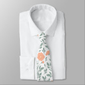 rustikales Muster mit rosa Blume Krawatte (Gebunden)