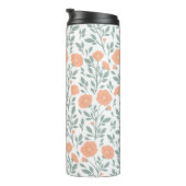rustikales Muster mit rosa Blume Thermosbecher (Nach rechts gedreht)