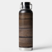 Rustikales Muster Monogramm-Skriptname Trinkflasche (Rückseite)