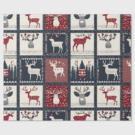 Rustikales Muster | nordisch Geschenkpapier (Flach)
