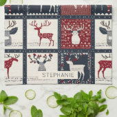 Rustikales Muster | nordisch Geschirrtuch (Gefaltet)