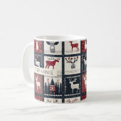 Rustikales Muster | nordisch Kaffeetasse (Vorderseite Links)
