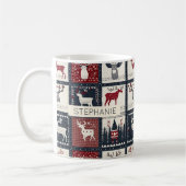 Rustikales Muster | nordisch Kaffeetasse (Links)