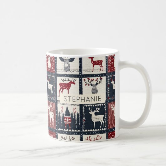 Rustikales Muster | nordisch Kaffeetasse (Rechts)