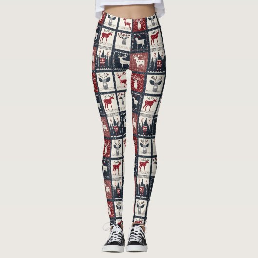 Rustikales Muster | nordisch Leggings (Vorderseite)