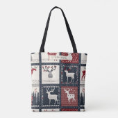 Rustikales Muster | nordisch Tasche (Rückseite)