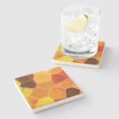 Rustikales Muster Steinuntersetzer (Seitenansicht)