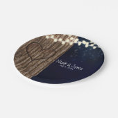 Rustikales Nachtherz Pappteller (Schrägansicht)