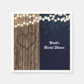 Rustikales Nachtherz Serviette (Vorderseite)