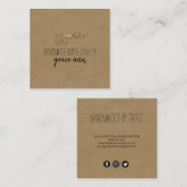 Rustikales Nähen | Needle Kraft Square Business Ca Quadratische Visitenkarte (Vorne/Hinten)