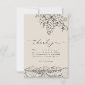 Rustikales Napa Valley Weinkeller Brautparty Dankeskarte (Vorderseite)