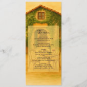 Rustikales Napa Vineyard Golden Wedding Programm (Vorderseite)