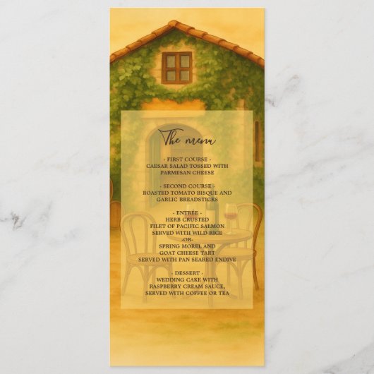 Rustikales Napa Vineyard Golden Wedding Programm (Vorderseite)