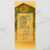Rustikales Napa Vineyard Golden Wedding Programm (Rückseite)