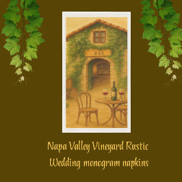 Rustikales Napa Vineyard Golden Wedding Serviette