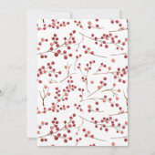 Rustikales Natural Red Berry Christmas Party Einladung (Rückseite)