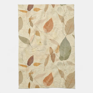 Rustikales naturinspiriertes Blatt - Botanische Ku Geschirrtuch