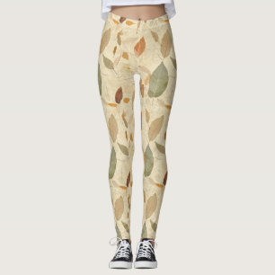 Rustikales naturinspiriertes Blatt - Botanische Ku Leggings