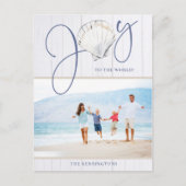 Rustikales Nautic Christmas Joliday Foto Feiertagspostkarte (Vorderseite)