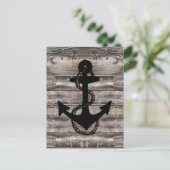 Rustikales nautisches + ANCHOR ROPE | Postkarte (Stehend Vorderseite)
