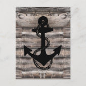 Rustikales nautisches + ANCHOR ROPE | Postkarte (Vorderseite)