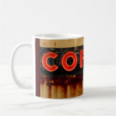 Rustikales Neon-Coffeeschild Kaffeetasse (Links)