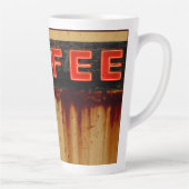 Rustikales Neonkaffee-Zeichen Milchtasse (Rechts)