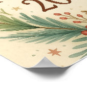 rustikales Neujahrs-Wandposter Poster (Ecke)