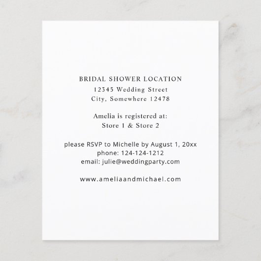 Rustikales neutrales Boho-Brautparty Flyer (Hinten)