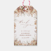 Rustikales neutrales Boho-Brautparty Geschenkanhänger (Vorderseite)