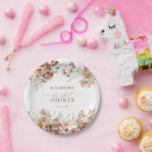 Rustikales neutrales Boho-Brautparty Pappteller (Party)