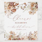 Rustikales neutrales Boho-Brautparty Weinetikett (Einzelnes Label)