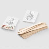 Rustikales neutrales Boho-Floral-Hochzeitsprogramm Fächer (Non-assembled)