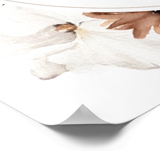 Rustikales neutrales Botschafterwillkommenszeichen Poster (Ecke)