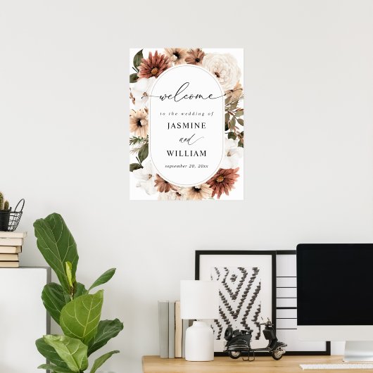 Rustikales neutrales Botschafterwillkommenszeichen Poster (Heimbüro)