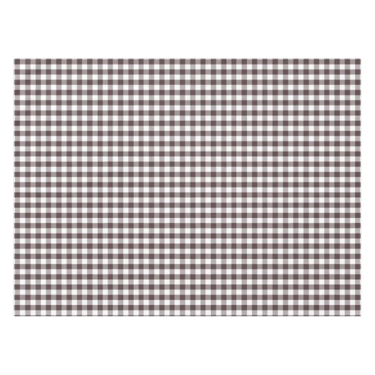 Rustikales neutrales Brown White Gingham Buffalo K Tischdecke (Vorderseite (Horizontal))