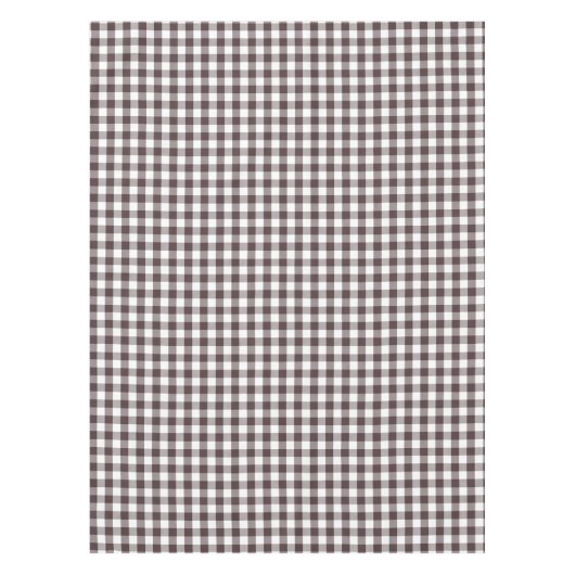 Rustikales neutrales Brown White Gingham Buffalo K Tischdecke (Vorderseite)