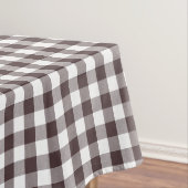 Rustikales neutrales Brown White Gingham Buffalo K Tischdecke (Beispiel)