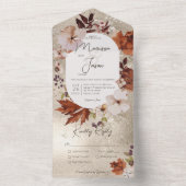 Rustikales, neutrales Kämpfen Gold-Dinner All In One Einladung (Innen Boden)