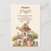 Rustikales, neutrales Raffeldiapper Begleitkarte (Vorderseite)