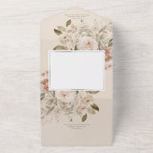 Rustikales, neutrales Tan & Cream All In One Einladung (Außenbereich)